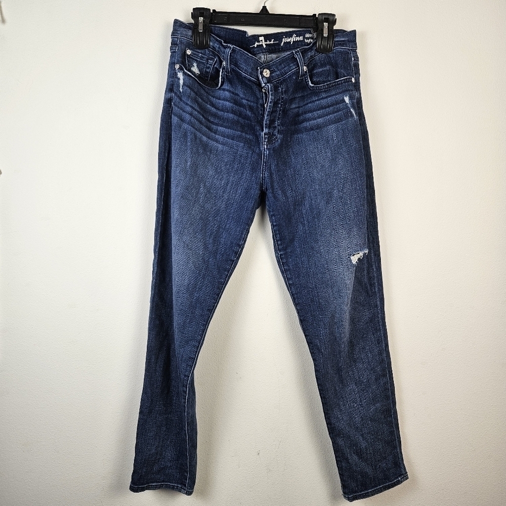 7 For All Mankind Josepina Skinny Boyfriend Jeans Size 32
